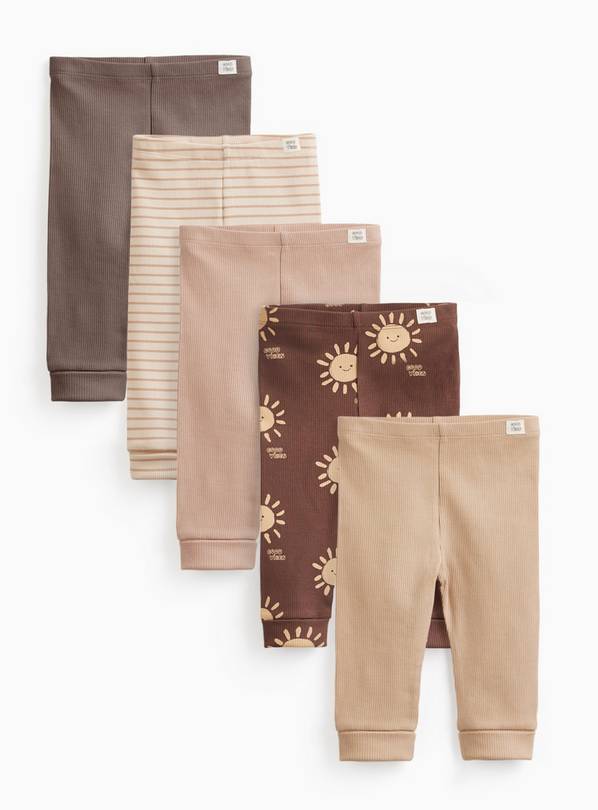 Brown Shades Leggings 5 Pack 3-6 months